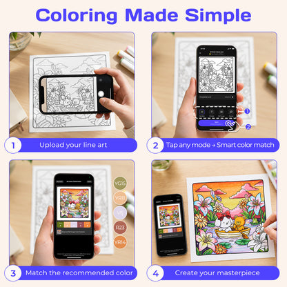 Alcohol Markers Set + Companion App, Dual Tip Art Markers Plus for Artists, Designers & Crafters - ChroMuse